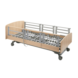 Harvest Healthcare Steel and Lindberg Oak 3-Part Split Siderail For the Cadence Select Hospital Bed